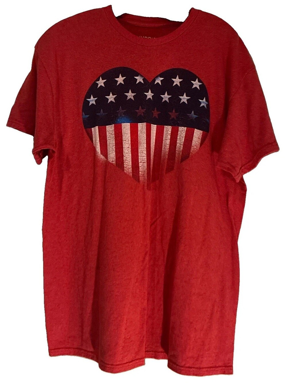 heather red Hybrid brand graphic t-shirt